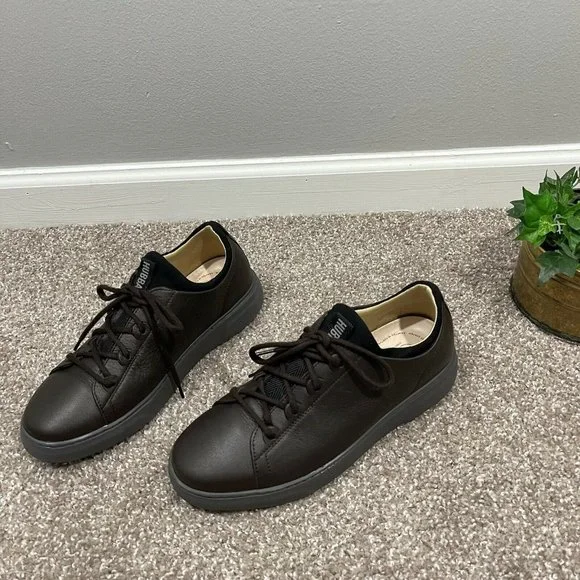 Samuel Hubbard Men's 8.5 Flight Casual Sneaker Espresso Brown Leather 2421 new - Picture 4 of 8